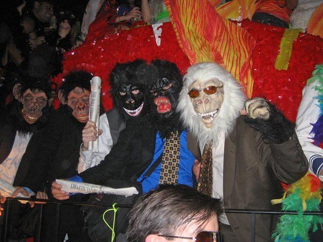 The famous Wall Street Apes... (who beat people with rolled up wall street journals).