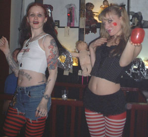 Dollgirls 1 -  Dollhaus Gallery's "Terrible Toy Fair" party, Williamsburg, Brooklyn. March 1, 2003. www.dollhaus.com