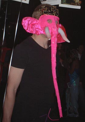 Pink ELephant at the Rubulad-Federation of East Village Artists' "Bedazzle Ball", 2005 New Year's Eve Party