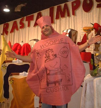 Imposta Woopie Cushion - Rasta Imposta Prez in his finest.  TransWorld's 2002 Halloweeen, Costume and Party Show.