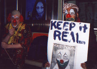 Anti-Mime Clowns - Clowns protesting against their silent enemies...
