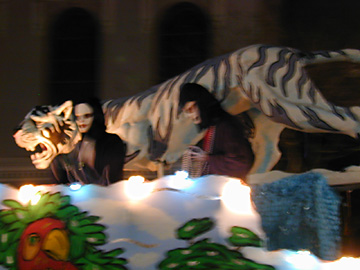 Druids & Tigers - Another float in the Druid parade.  These are real people, but the blur gives them a skeletal effect