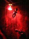 Hanging Babies 4 -  Dollhaus Gallery's "Terrible Toy Fair" party, Williamsburg, Brooklyn. March 1, 2003. www.dollhaus.com