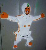 Graffiti oompa (notice the pom-poms on the shoes)
