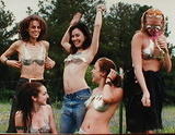 bra party with the fire girls - I have parties at my house in the country some time and this was a sort of photo shoot party all art bras and shades by brooks coleman