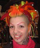 Trisha Star - at TrishaStar.com... A wild hair specialist. TransWorld's 2002 Halloweeen, Costume and Party Show.