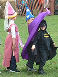 Batman and Wizard - 2002 Fort Tryon Park Medieval Festival.  The Cloisters, NYC.