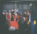 Freight Elevator Santas - NYC SantaCon 2001