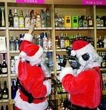 Liquor Store Santas - Getting needed supplies for NYC SantaCon 2000