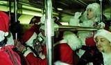 Subway Full of Santas - NYC SantaCon 2000