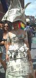 Newspaper Origami - New York City's Gay Pride Parade, 6/01.