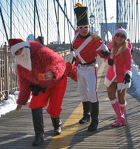 Brooklyn Bridge Santas