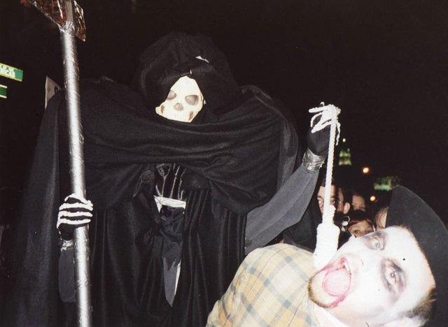 Reaper and Customer - New York City Halloween Parade