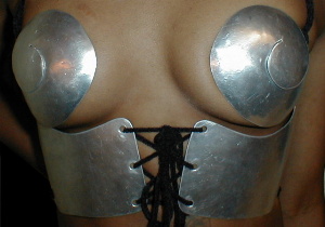 half waist corset - The half waist provides extra range of movement for the active cybergal.Hand made by brooks coleman for $75.
e-mail me:
brooksdesign@mail.gbronline.com