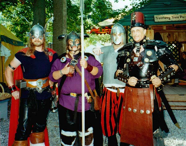 Warlord Marsallas and his Horde - Warlord Marsallas and his Horde pose after taking control at the PA Renaisance Faire in 1997.  See more at www.legionxxiv.org/cmndrtimewarp