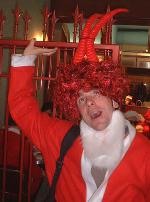 Horned santa - NYC SantaCon, 2002
