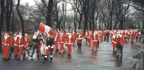 Park Santas3 - NYC SantaCon, 2002