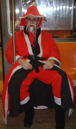 Samurai santa - NYC SantaCon, 2002
