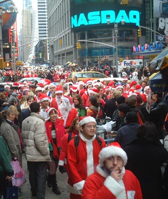 Santas On The Move!  at Time Square