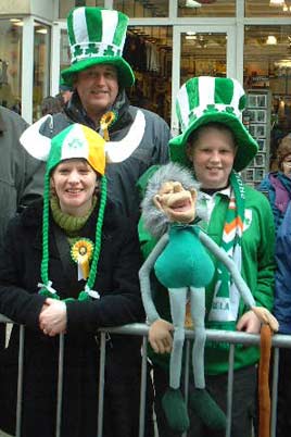 Leprechaun & Family - NYC St. Patrick's Parade, 2001