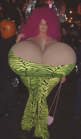 Monster-Boobs - From the NYC Greenwich Village Halloween Parade, 2001.  More Pics in the Halloween-NYC section.