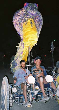 Python Bike - Burning Man 2001.  To edit record e-mail Editor@CostumeNetwork.com.