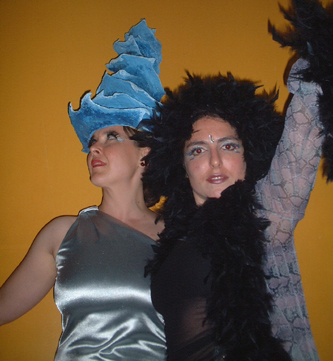 Gitty & Gal - Ether Party...Downtown NYC. Check Gitty's site at www.PuppetsAndPie.com