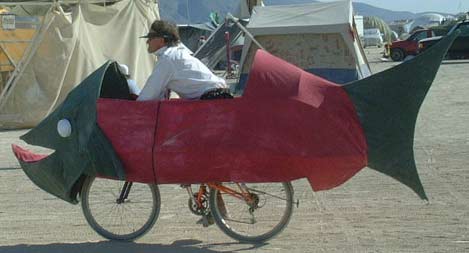 Fish Bike - Burning Man, 2002.