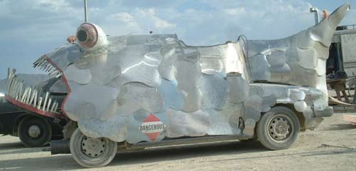 Dangerfish car - Burning Man, 2002.