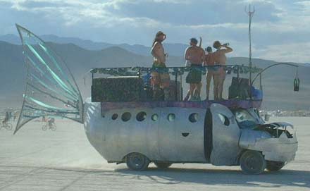 Fish Bus - Burning Man, 2002.