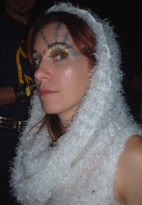 Golden lashes - NYC Burning Man Decompression Party, 2002