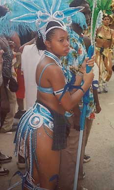 Pouting Carnival Girl - Trinidad Carnival 2000