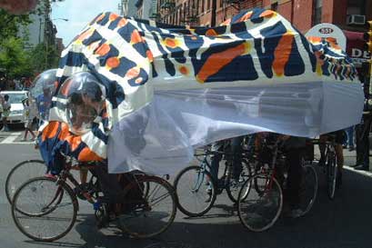 Caterpillar Bike Float 2 - Earth Celebrations' 11th annual Rites of Spring Procession