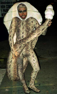 Python Man - Great! homemade costume seen at the 2000 NYC Halloween parade