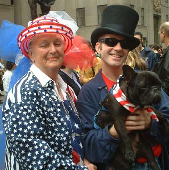 American Threesome - NYC's 5th Avenue Easter Parade, 2002