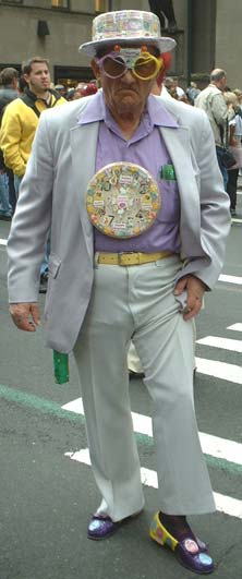 Clock Man - NYC's 5th Avenue Easter Parade, 2002