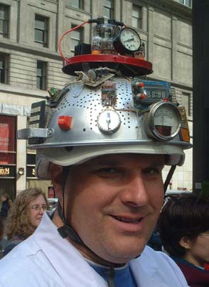 Pressure Cooker... - and robot-master... NYC's 5th Avenue Easter Parade, 2002.