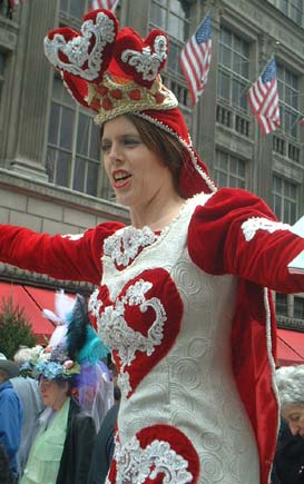 Queen of Hearts - NYC's 5th Avenue Easter Parade, 2002.