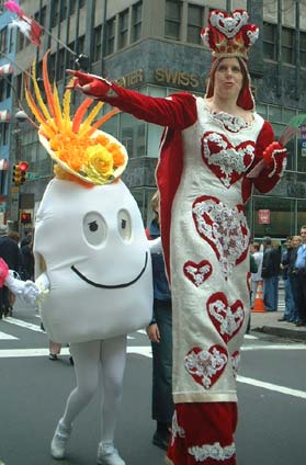 Queen and Egg - NYC's 5th Avenue Easter Parade, 2002.