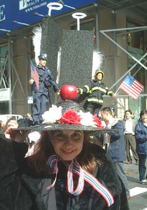 WTC Hat - NYC's 5th Avenue Easter Parade, 2002.