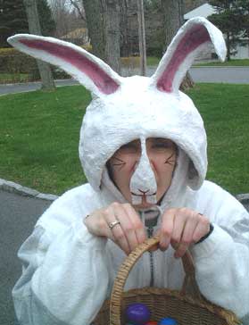 Begging Bunny - A suburban NYC Easter Bunny wants treats...