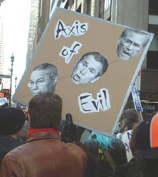 Axis of evil
NYC's Anti-War Protest, 2-15-03
