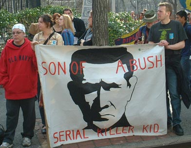 Son of uncle sam
NYC Anti-War protest, Washington Square Park, 3/23/03.