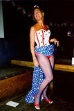 Abby on 4th of July - This is from the weekly fetish party I throw on Wednesdays at True, Gomorrah. I was feeling very Yankee Doodle Dandy!  Photo by Bob Elder.