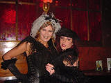 Feather Fetish - Madame Cole deSade and I at Gomorrah's Leather & Feathers night.