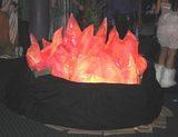 The Beltaine Fire Burnzzzzz (made from 4 box fans, plastic and paint)