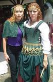 Reds - Eva and lovely lass at the Black Prince Armory (www.BlackPrinceArmory.com). NY Renaissance Faire at Sterling Forest, Tuxedo NY, 2001