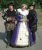 The Queen & her Guards - NY Renaissance Faire at Sterling Forest, Tuxedo, NY 2001.