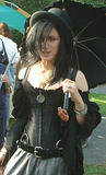 Goth Gal - 2002 Fort Tryon Park Medieval Festival.  The Cloisters, NYC.
