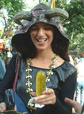 Horned Pickle Lover - 2002 Fort Tryon Park Medieval Festival.  The Cloisters, NYC.